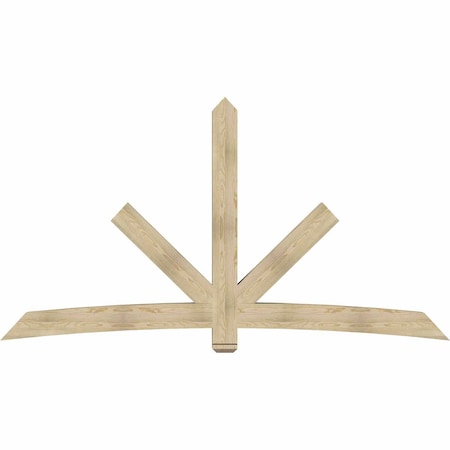 Ekena Millwork Alberta Rough Sawn Timber Gable Bracket, Douglas Fir, 108"W x 58"H x 6"D x 6"F, 13/12 Pitch GBW108X58X0606ALB00RDF